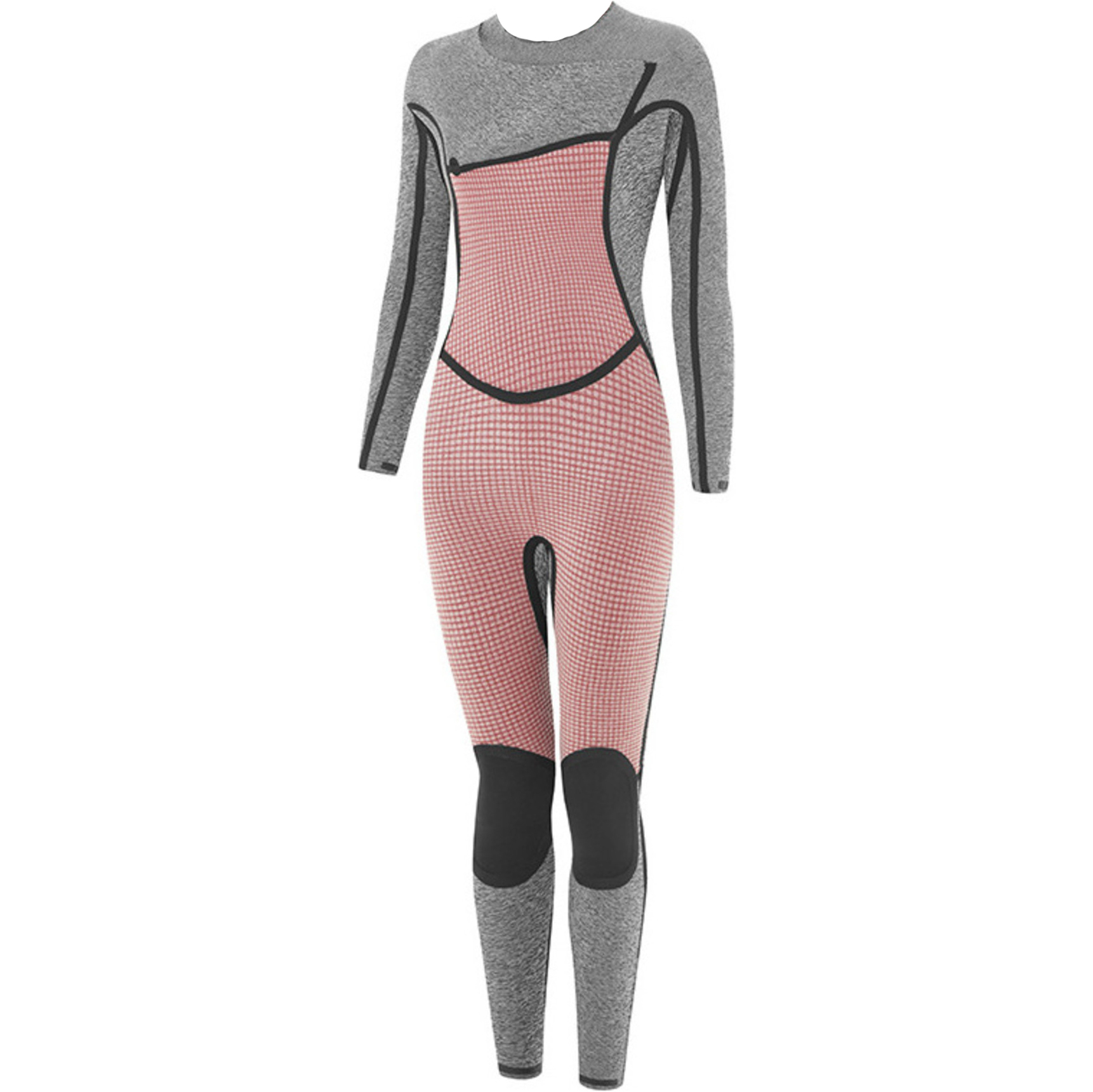 2025 Nyord Womens Furno Ultra Plus 5/4mm Chest Zip Wetsuit FUPW54001 - Black